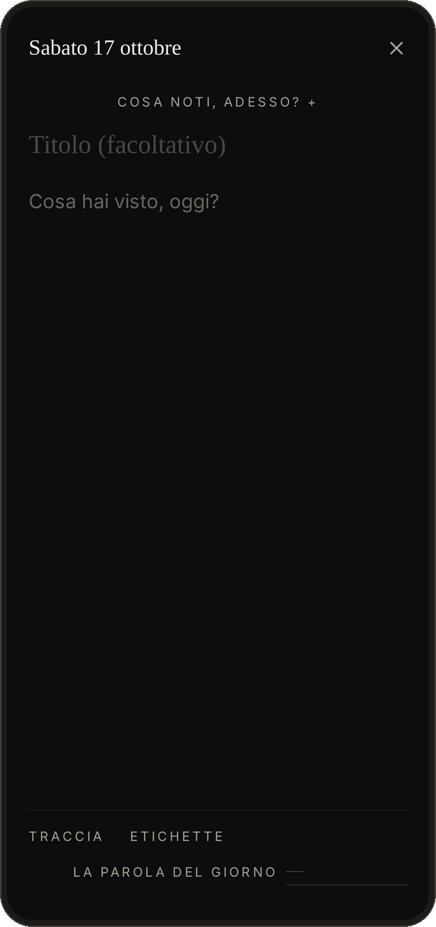 La stanza Diario nell’app Presenza